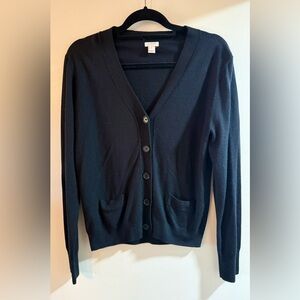 J. Crew Black Button-Up Cardigan